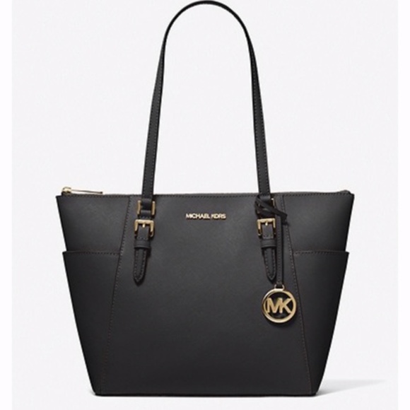 Michael Kors Handbags - Michael Kors Charlotte Large Saffiano Leather Top-Zip Tote Bag